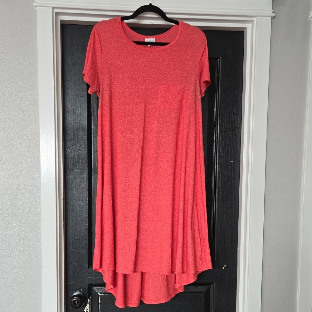 Lularoe Carly Dress Coral Size Small